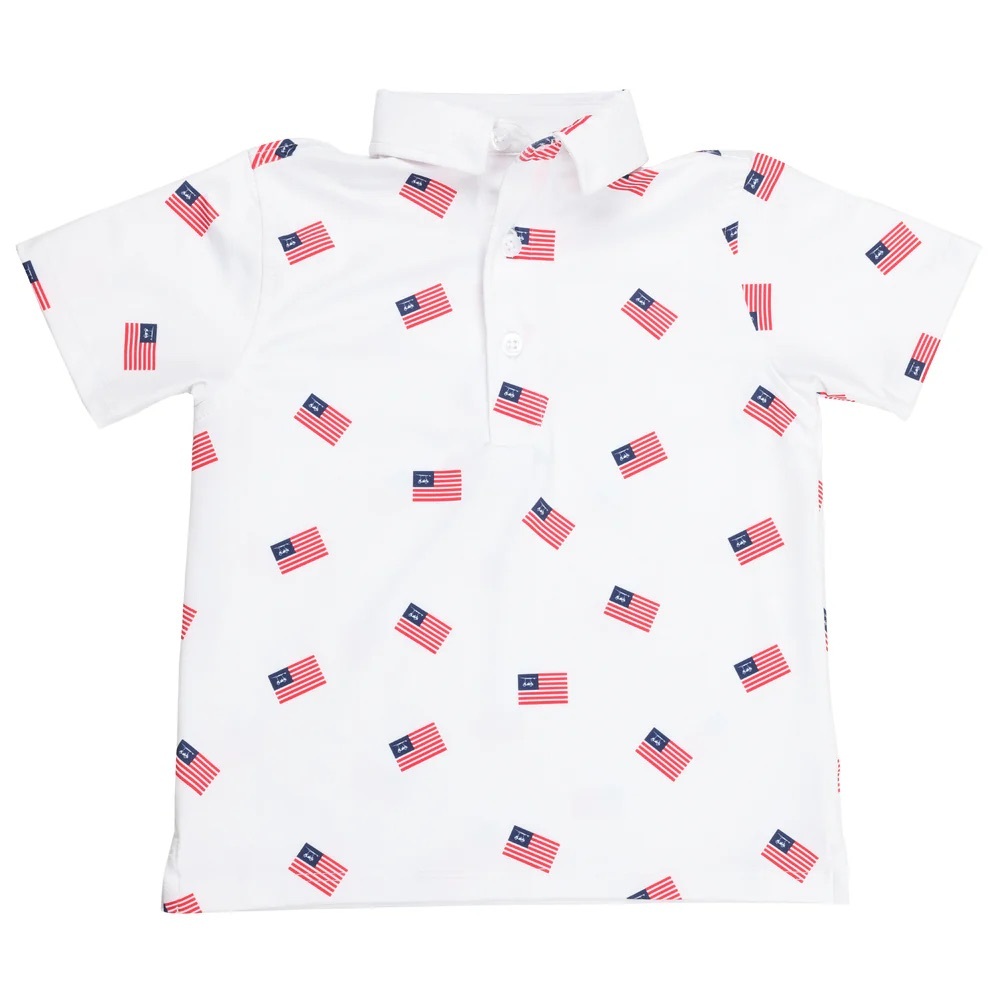Bald Head Blues American Flag Polo